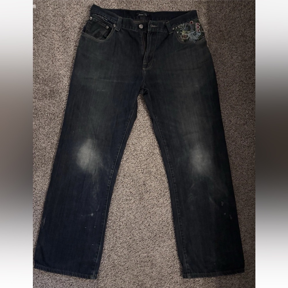 Marc Ecko Black Straight Jeans Classic Style